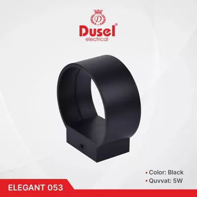 Devor chiroqlari "Dusel" Elegant 053, 5W, 3500K, 110-265 V (Qora)