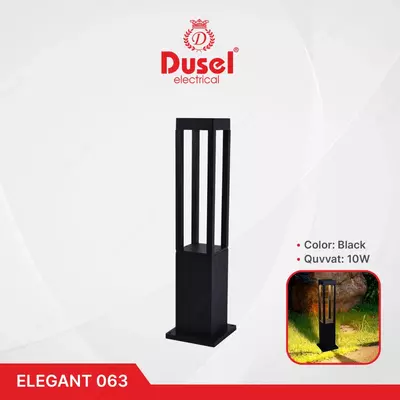Садовый светильник (напольный) "Dusel" Elegant 063, 10W, 3500К, 110-265 В (Black)