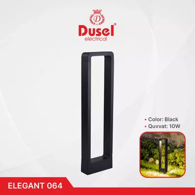 Садовый светильник (напольный) "Dusel" Elegant 064, 10W, 3500К, 110-265 В (Black)