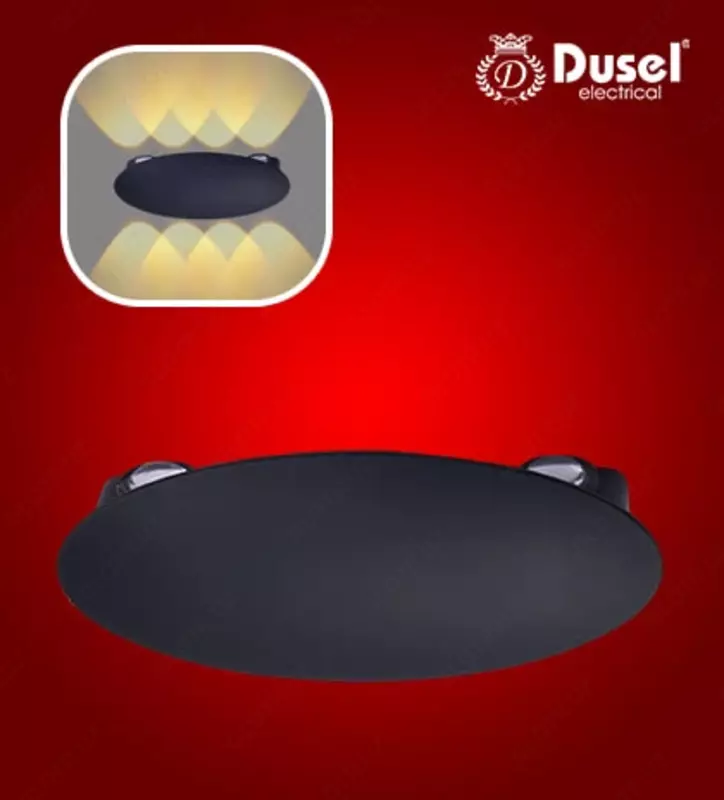 Devor chiroqlari "Dusel" Elegant 076, 8W, 3500K, 110-265 V (qora)