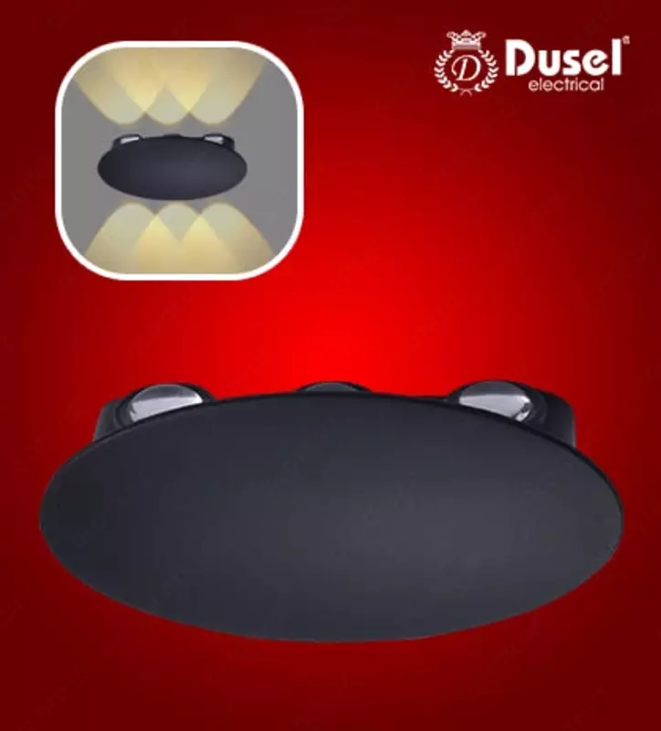 Devor chiroqlari "Dusel" Elegant 077, 6W, 3500K, 110-265 V (Qora)
