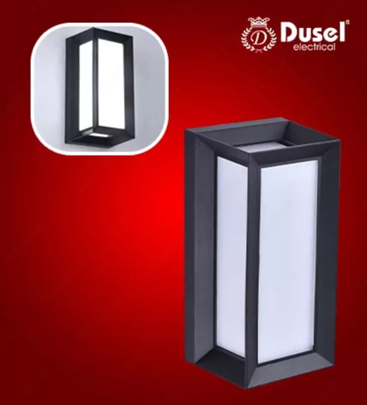 "Dusel" devor lampasi Elegant 080, 12W, 3500K, 110-265 V (qora/oq)