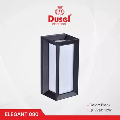 Настенный бра-светильник "Dusel" Elegant 080, 12W, 3500К, 110-265 В (Black/White)