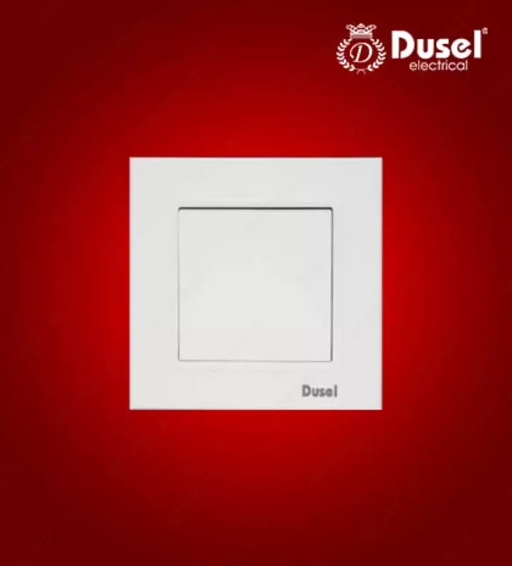 Выключатель (одноклавишный) "Dusel" Rich, 10А, 210-250 В (Белый)