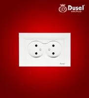 Двухместная электророзетка (без заземления) "Dusel" Rich