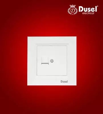 Телефонная розетка RJ11 ( одноместная) "Dusel" Rich, 6А, IP44 (Белая)