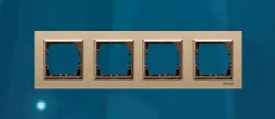 Рамка под розетку (GOLD никель) "Dusel" Rich