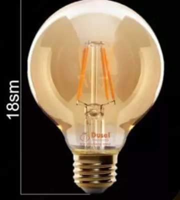 Светодиодная филаментная лампа (шар) "Dusel" HL-F125, 8W, E27, 4000К, 850 Lm