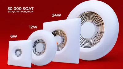 Акриловый светильник с галогенными лампами (круглый) "Dusel" UR6, 6W, 6500К