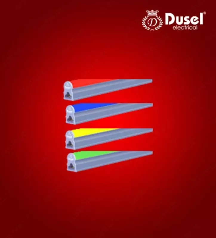 Люминисцентная линейная RGB лампа (120 см) "Dusel" T5-PL, 18W, 6500 К, 1800Lm (Красная)