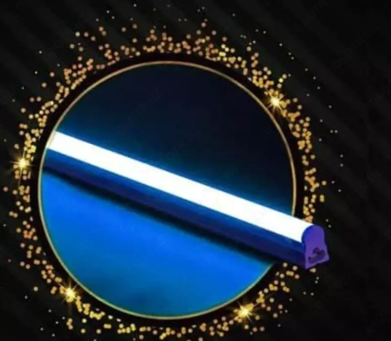 Люминисцентная линейная RGB лампа (90 см) "Dusel" T5-PL, 15W, 4000 К, 1500Lm (Синяя)