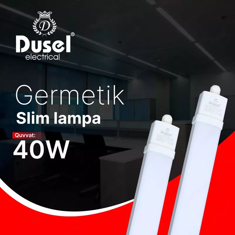 Светодиодная линейная Slim лампа (герметичная) "Dusel"  120 см, 40W, 6500 К, IP65