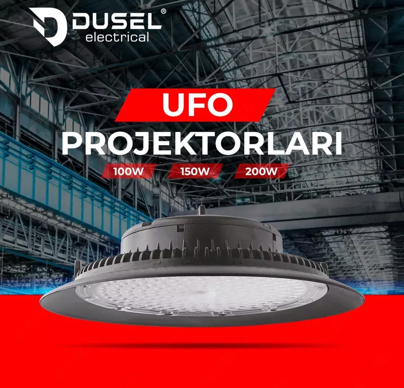 LED промышленный прожектор (круглый) "Dusel" UFO, 100W, 5000 К