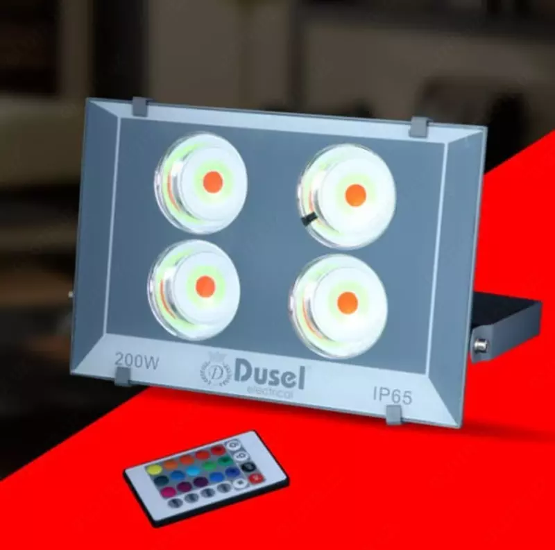 LED tashqi projektör (to'rtburchak) "Dusel" PRGB, 30W, IP65, 6500 K