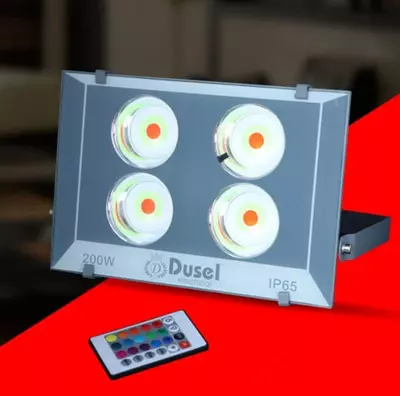 LED наружный прожектор (прямоугольный) "Dusel" PRGB, 50W, IР65, 6500 К