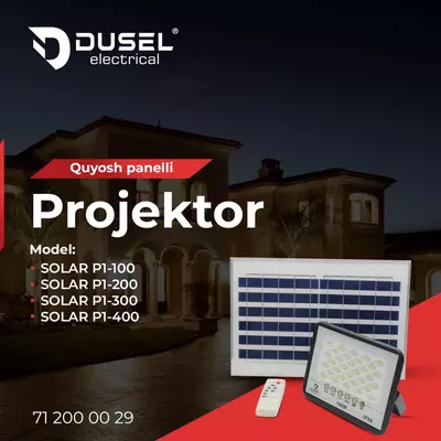 Солнечная панель (прожектор) "Dusel" Solar Р1, 200W, IP66