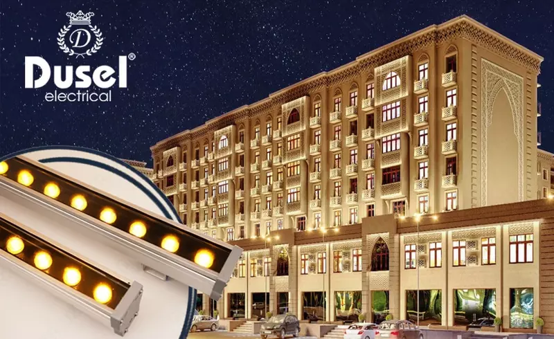 Fasad proyektori (chiziqli) "Dusel" FP1, 30 sm, 12W, 3000K (YANGI)