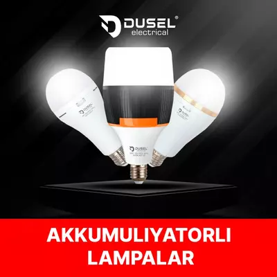 Светодиодная лампа (аккумуляторная) "Dusel" AD65 9W, E27, 6500К