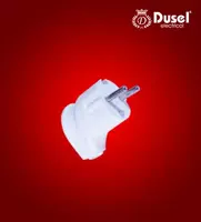 Uzatma kabeli uchun elektr burchakli vilka (plastik) "Dusel" DL-BI 2