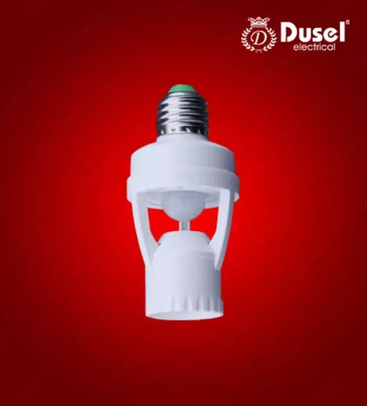 Инфракрасный датчик движения (цокольный) "Dusel" DD-05, 220 В, IP20, Е27, 60W