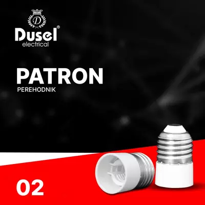 Tutqich - chiroq uchun adapter (plastik-metall) "Dusel" P02, E27