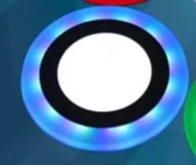 RGB светодиодная панель (круглая) "Dusel" CR6, 3+6W, 300Lm (Blue)
