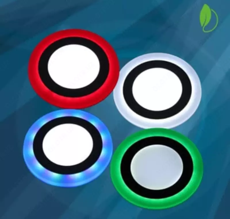 RGB LED paneli (dumaloq) "Dusel" CR6 3+6W, 300Lm (Qizil)