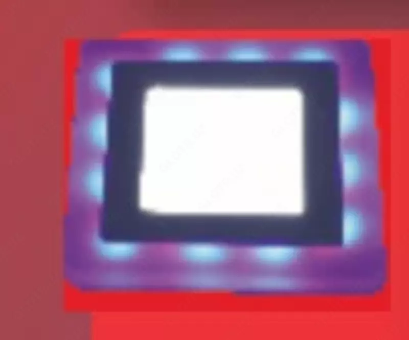 RGB LED paneli (kvadrat) "Dusel" CS3, 3+3W, 200Lm (Qizil/Yashil/Moviy)
