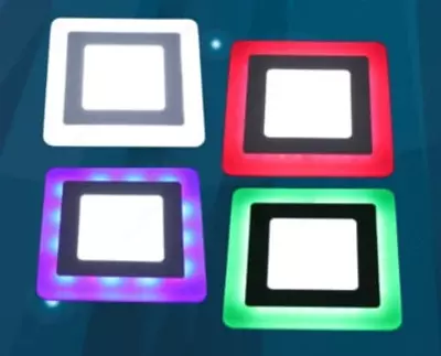 RGB светодиодная панель (квадратная) "Dusel" CS12, 4+12W, 840Lm (Blue)