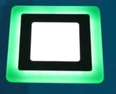 RGB светодиодная панель (квадратная) "Dusel" CS12, 4+12W, 840Lm (Green)