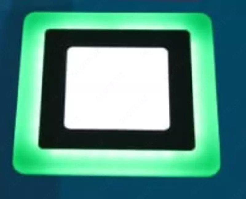 RGB светодиодная панель (квадратная) "Dusel" CS12, 4+12W, 840Lm (Green)