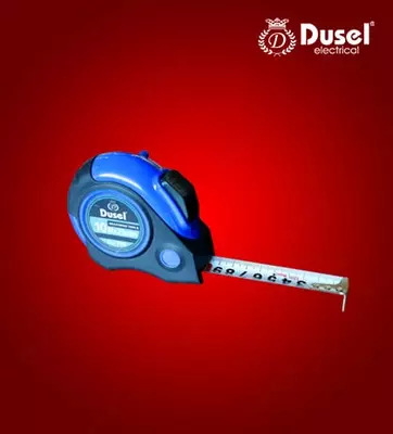 Измерительная рулетка (металлическая) "Dusel" DU-204, 10 метров, фиксатор (Синяя/черная)