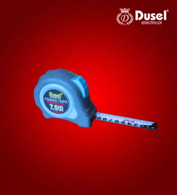 Измерительная рулетка (металлическая) "Dusel" DU-401, 3 метра, фиксатор (Голубая/синяя)