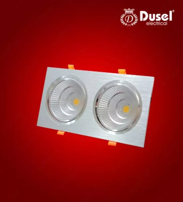Kristalli HI-TECH halogen lampalarli chiroq (to'rtburchaklar) "Dusel" 215, 30W, 6500K
