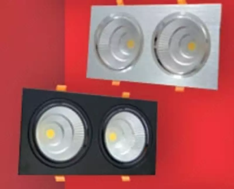 Kristalli HI-TECH halogen lampalarli chiroq (to'rtburchaklar) "Dusel" 215, 30W, 6500K