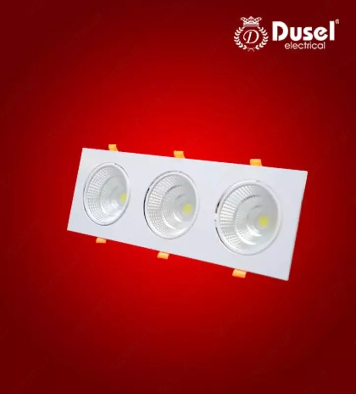 Kristalli HI-TECH halogen lampalarli chiroq (to'rtburchaklar) "Dusel" 315, 45W, 4000K