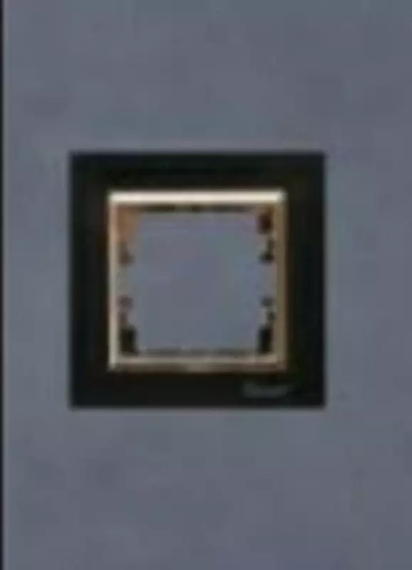 Rozetka uchun ramka, kalit (AKRIL Black+Gold) "Dusel" Rich, 1 ta ustun (qora/oltin)