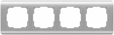 Rozetka uchun ramka, kalit (AKRIL Silver) "Dusel" Rich, 4 ta ustun (Kumush)