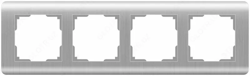 Rozetka uchun ramka, kalit (AKRIL Silver) "Dusel" Rich, 4 ta ustun (Kumush)