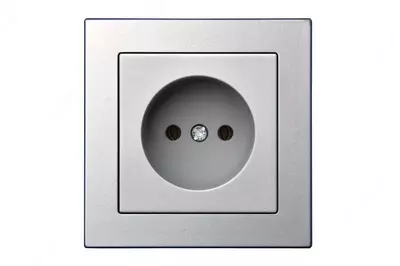 Rozetka uchun ramka, kalit (AKRIL Silver) "Dusel" Rich, 4 ta ustun (Kumush)