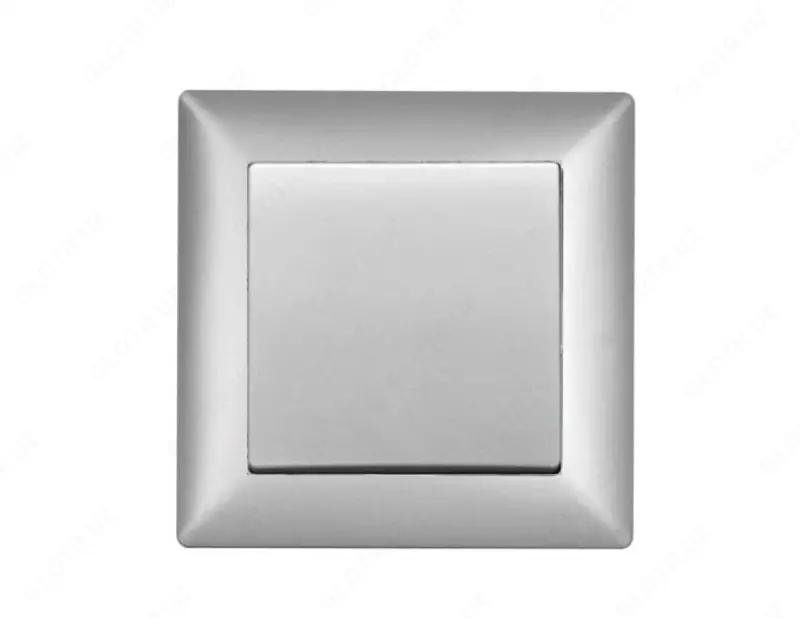 Выключатель (одноклавишный) "Dusel" Rich, 10А, 210-250 В (Silver)