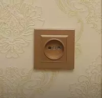 Одноместная электророзетка (без заземления) "Dusel" Rich