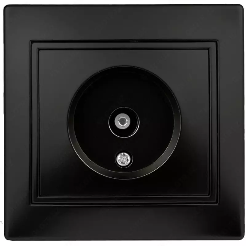 Телевизионная розетка ( 1 пост) "Dusel" Rich, 250 В (Black)