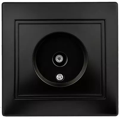 Телевизионная розетка ( 1 пост) "Dusel" Rich, 250 В (Black)