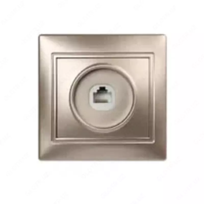 Телефонная розетка RJ11 ( одноместная) "Dusel" Rich, 6А, IP44 (Koffee)