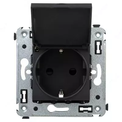 Qopqoqli yagona elektr rozetkasi (yerga ulangan) "Dusel" Rich