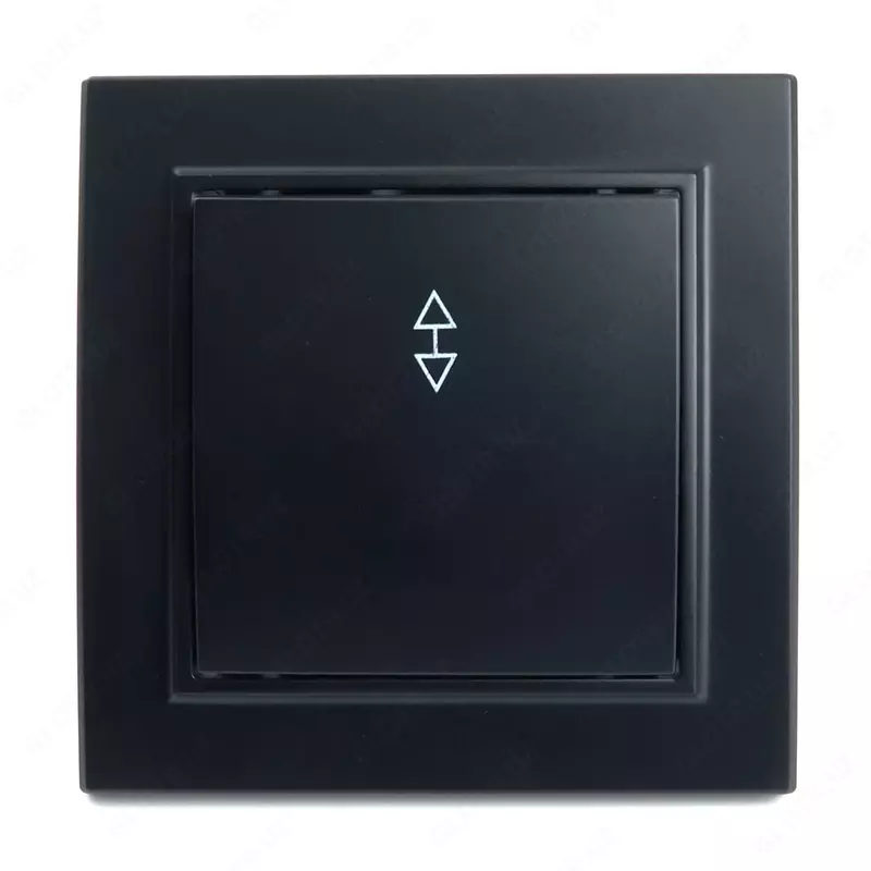 Выключатель реверсивный (одноклавишный) "Dusel" Rich, 10А, 220-250 В (Black)