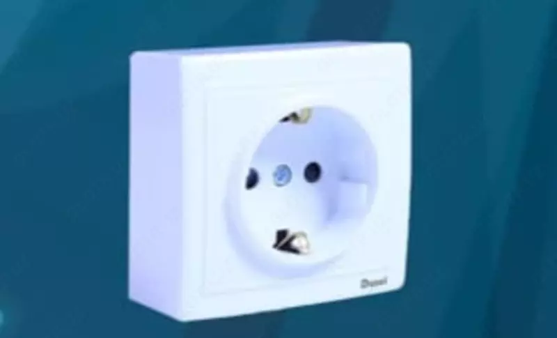 Одноместная наружная электророзетка (с заземлением) "Dusel" Rich-105