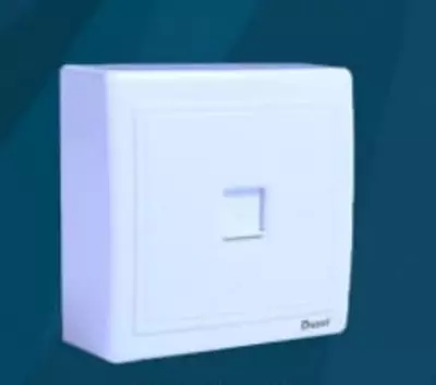Tashqi telefon rozetkasi RJ11 (bitta) "Dusel" Rich-108, 6A, IP20 (Oq)