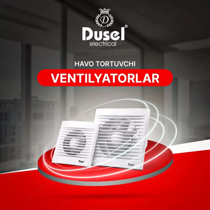Maishiy egzoz ventilyatori (o'rnatilgan) "Dusel" DV-100, 12W, IP20 (kumush)